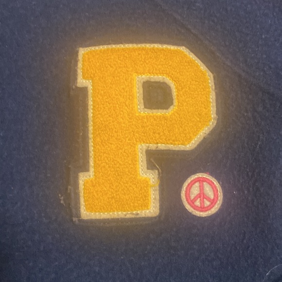 Victoria's Secret Pink Varsity Baseball Bomber Letterman Jacket S Wool Cotton - Picture 4 of 7